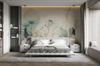 Wall decor showing a tranquil floral view


