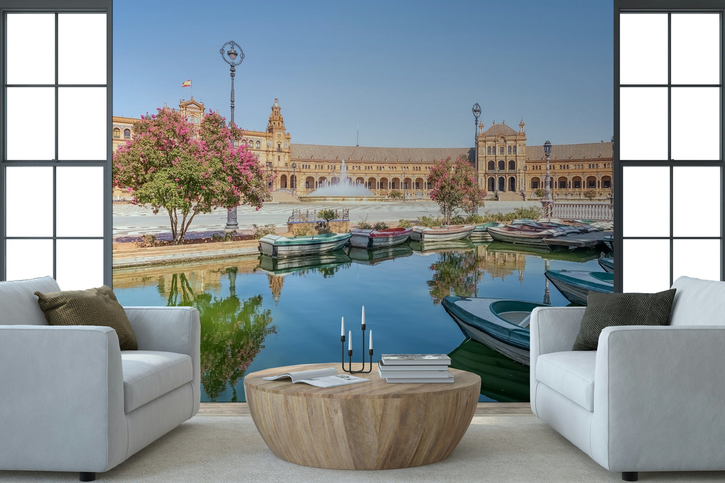 Seville Plaza de España wallpaper capturing classic Andalusian design