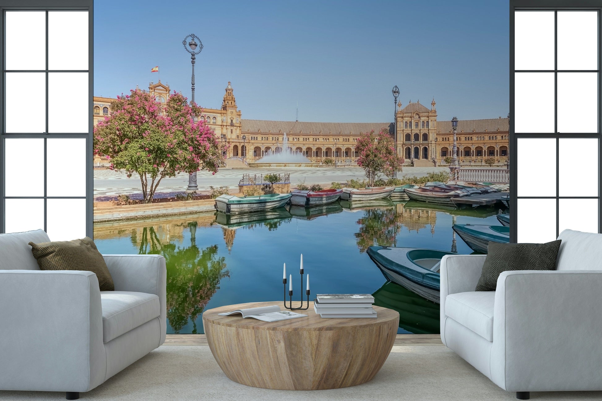 Seville Plaza de España wallpaper capturing classic Andalusian design