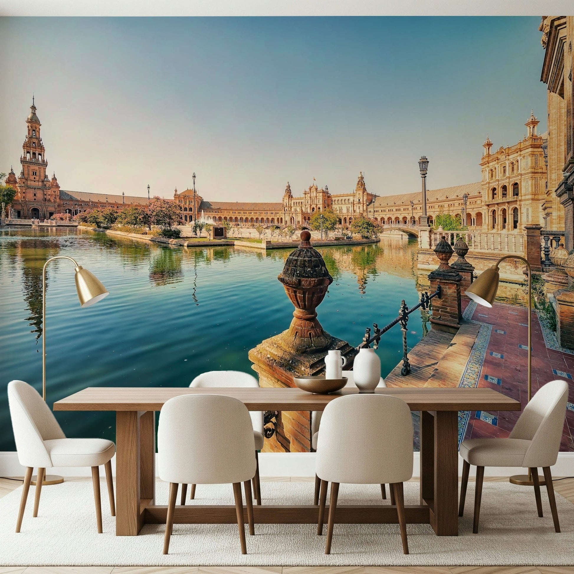 Seville Serenity scenic architecture wallpaper for walls heritage site.