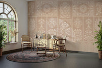 A peaceful wall mural with an elegant, artistic design.

