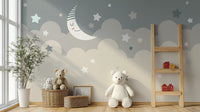 Moon and stars wallpaper for a cozy vibe