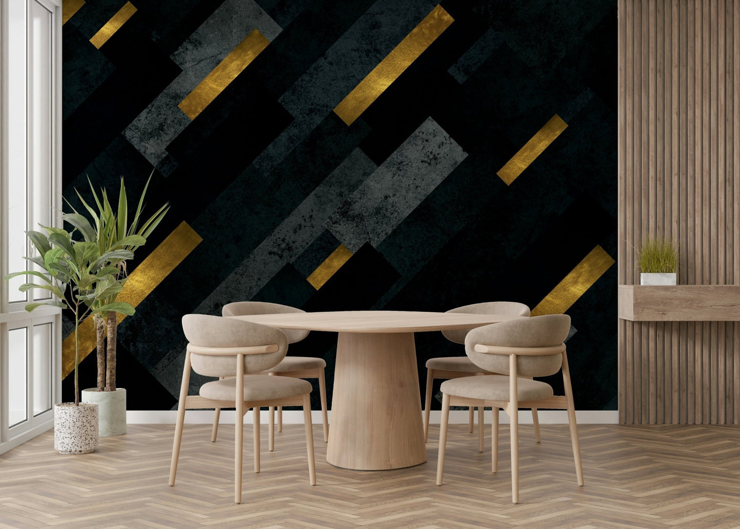 Celestial shooting stars wall mural for calming home decor

