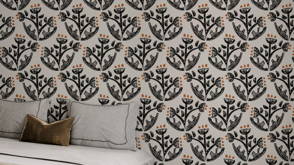 Botanical Charm Modern Wallpaper Mural
