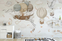 Cloud-Hopping Critters Wallpaper for creative play
