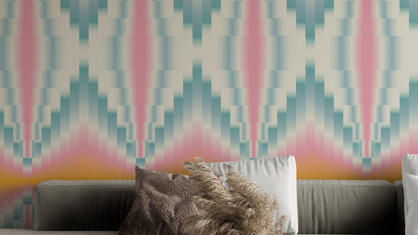 Sunset Mirage Diamond Array Wallpaper Mural
