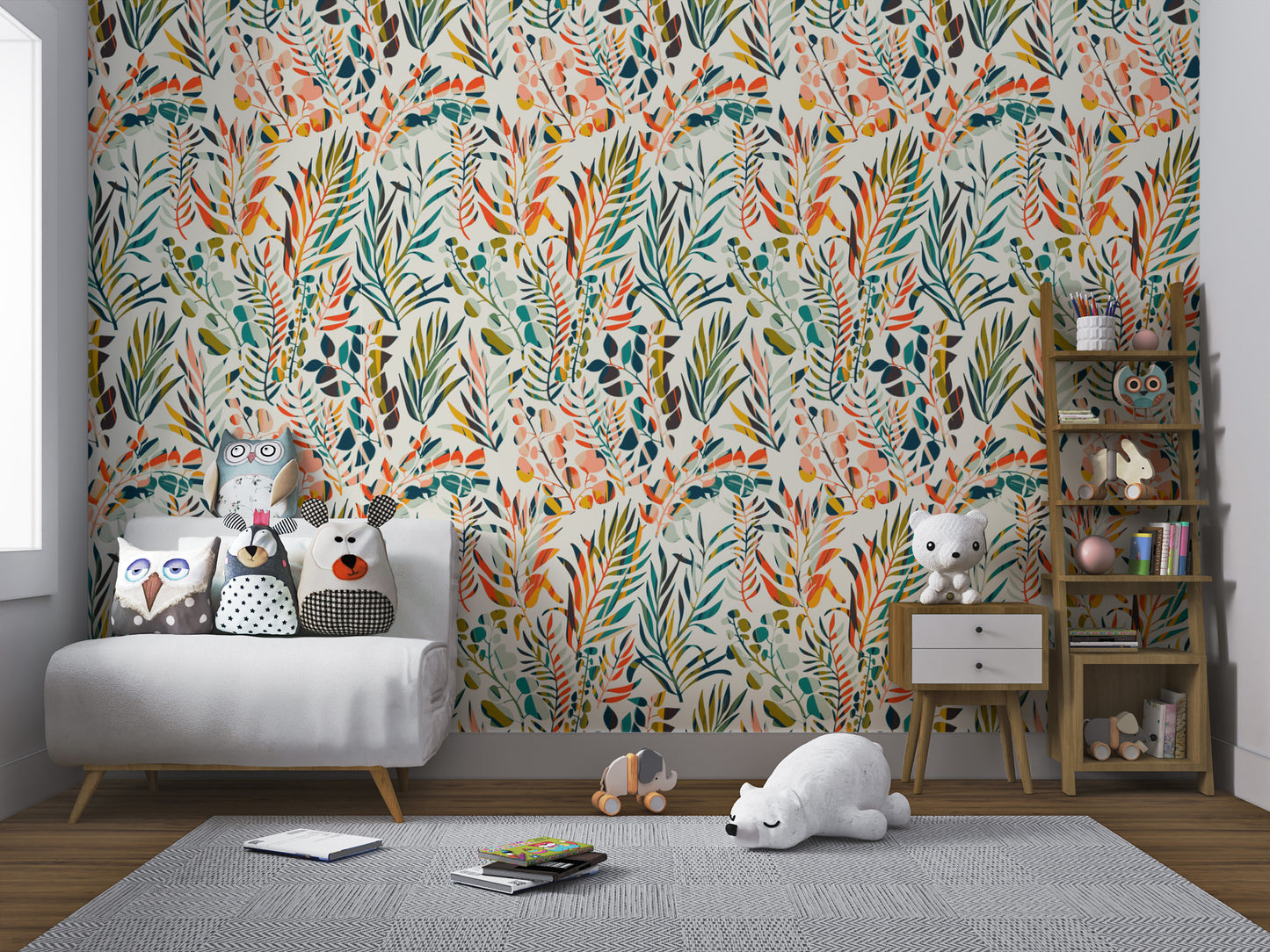 Botanical Fiesta Wallpaper Mural - Giffywalls