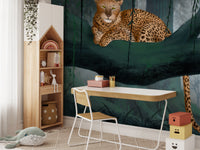 Leopard Rainforest Wall Mural - Giffywalls