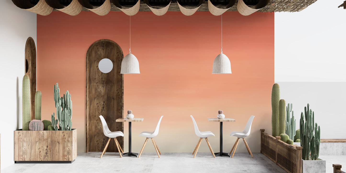 Peach Ombre Wall Mural - Giffywalls