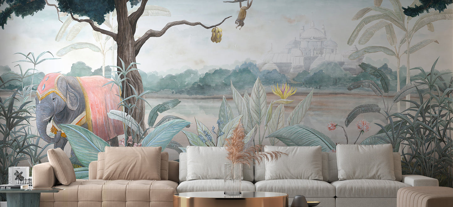 Royal Elephant Wallpaper Mural for Wall