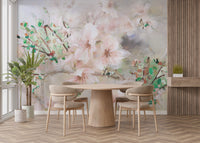 Sophisticated pink sakura flower wallpaper
