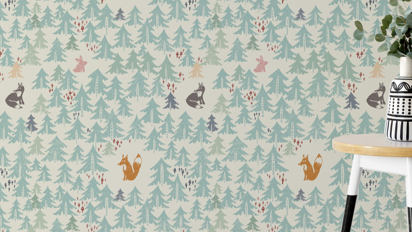 Mystical Woodland Creatures Wallpaper Mural
