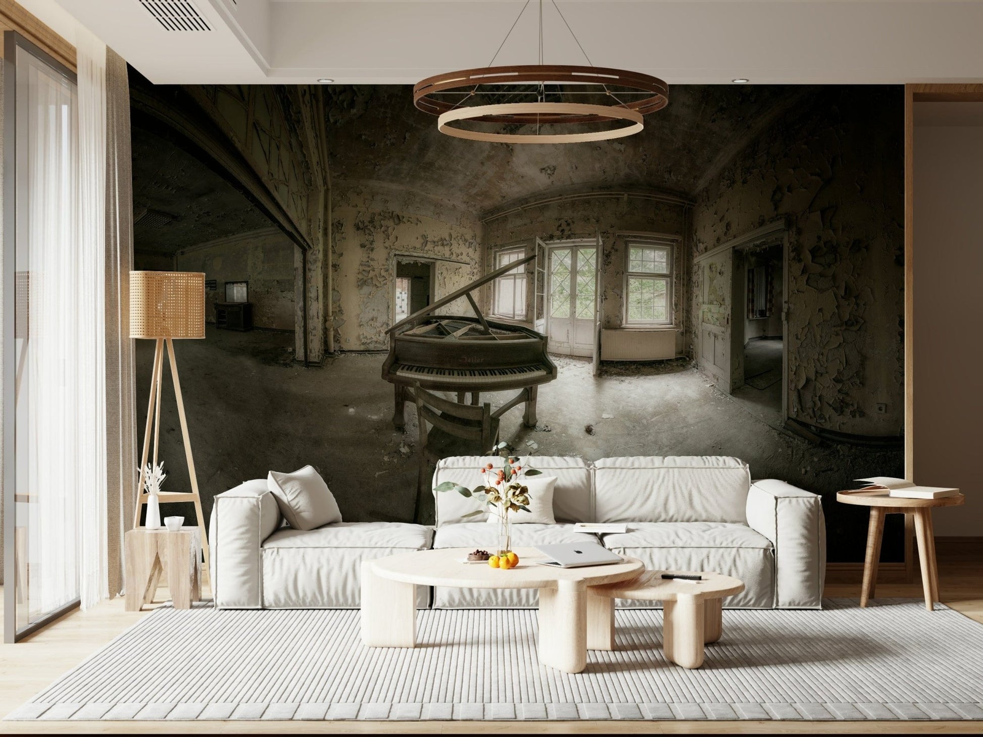 Silent Keys wallpaper perfect for music rooms, studios, or stylish living spaces.