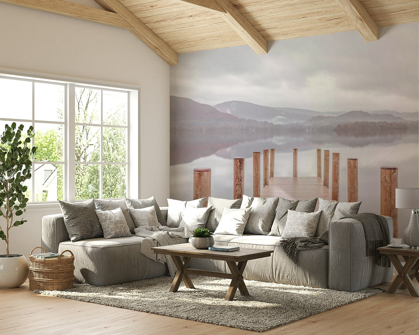 serene lake with calm water

