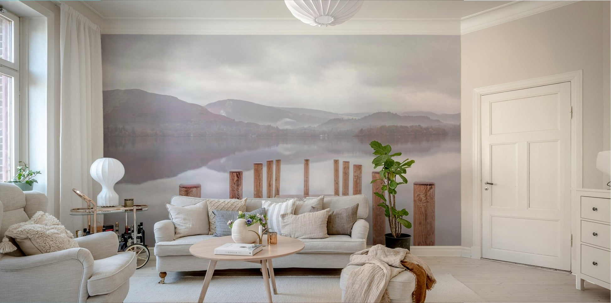 tranquil and quiet lake scene

