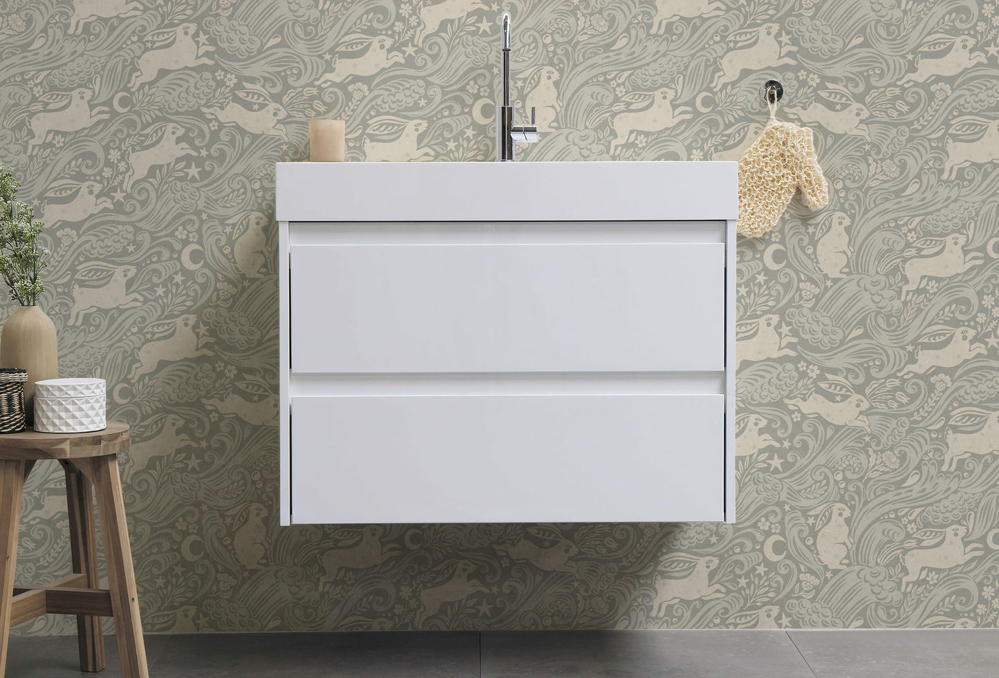 Silver Celestial Sea Rabbit Wallpaper⁠