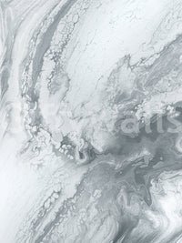 Silver Swirls Wall Mural combining metallic shine and flowing abstract patterns for stylish décor.