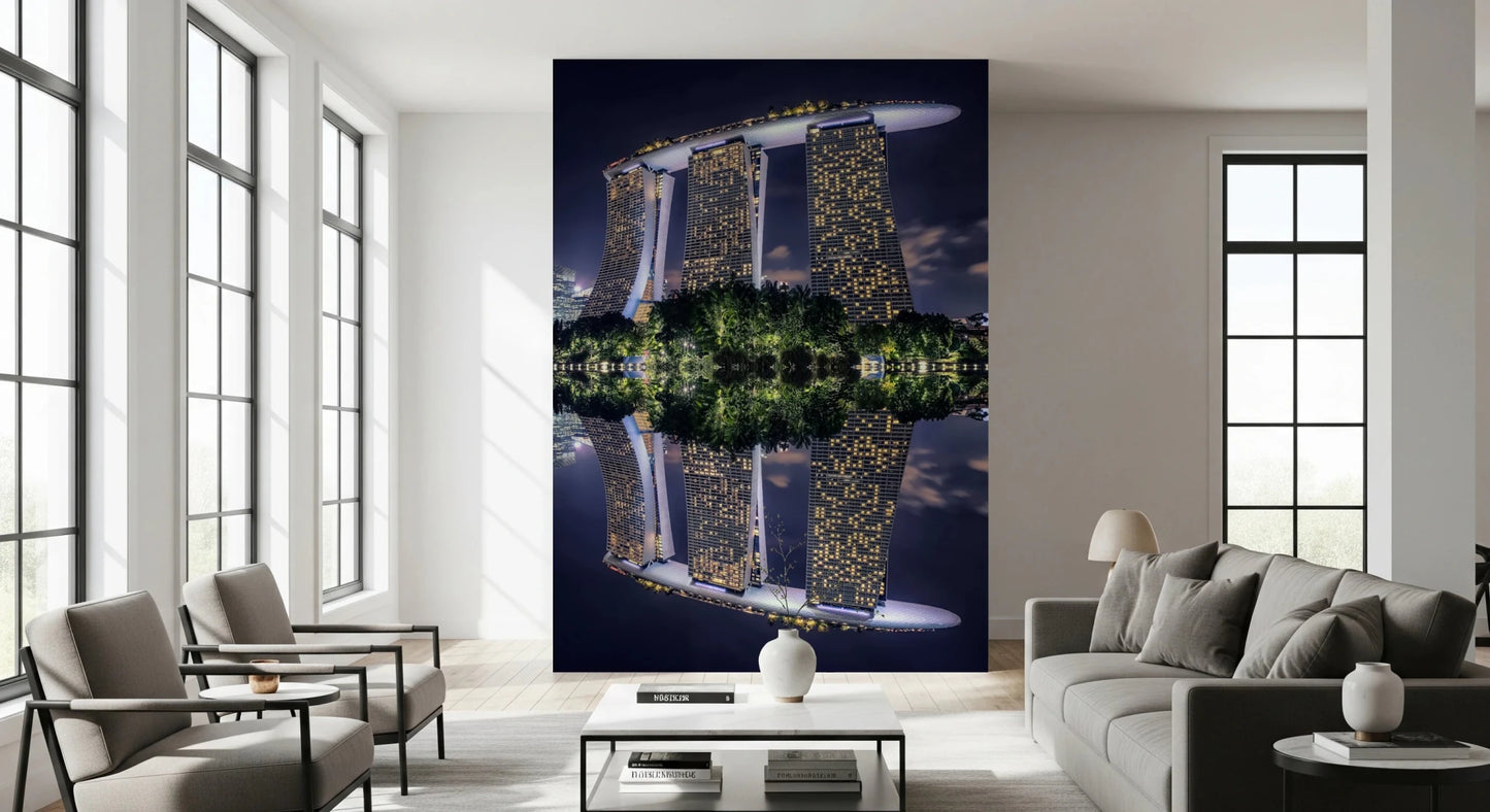 Singaore Reflection Wall Mural