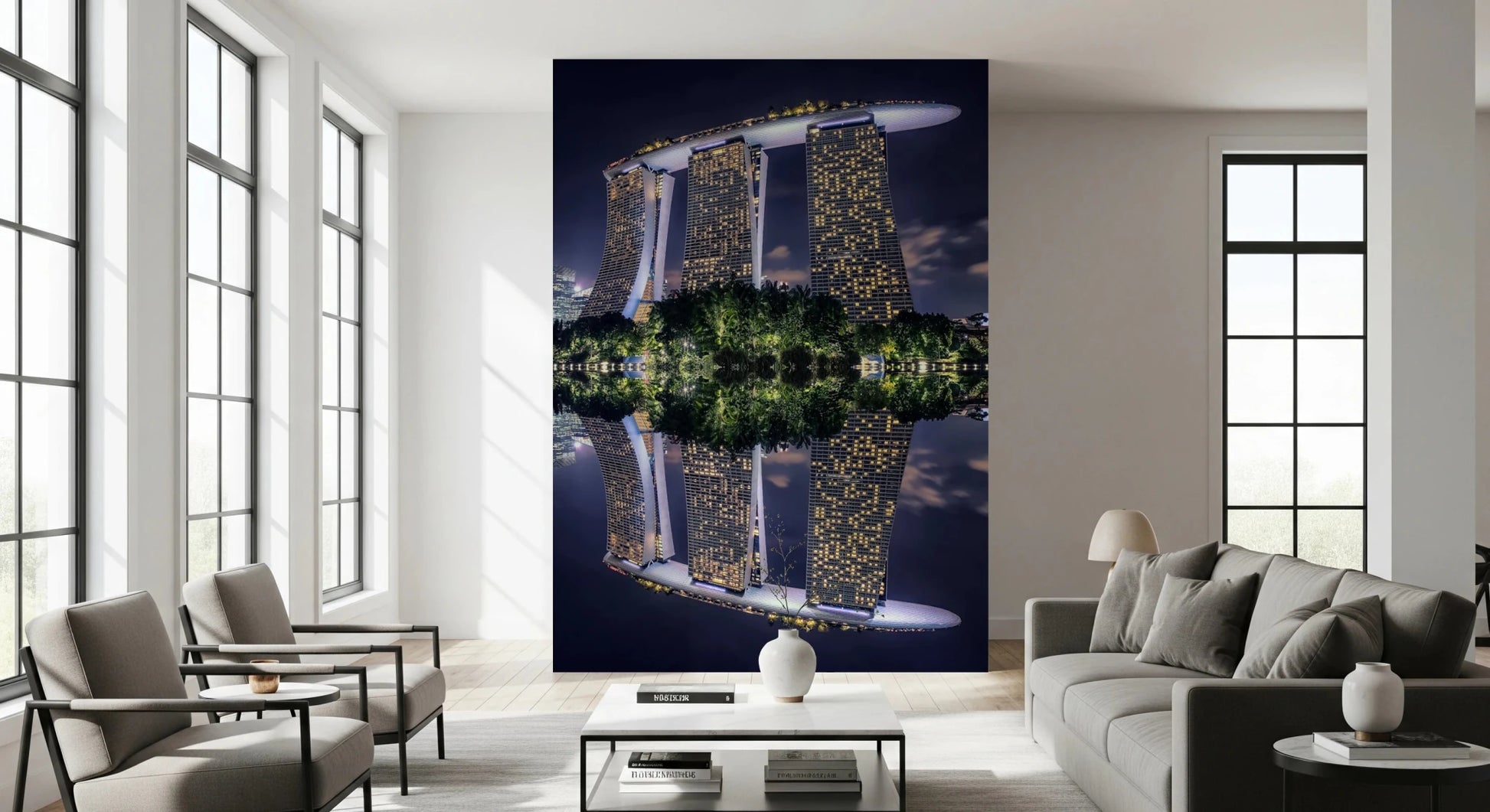 Singaore Reflection Wall Mural