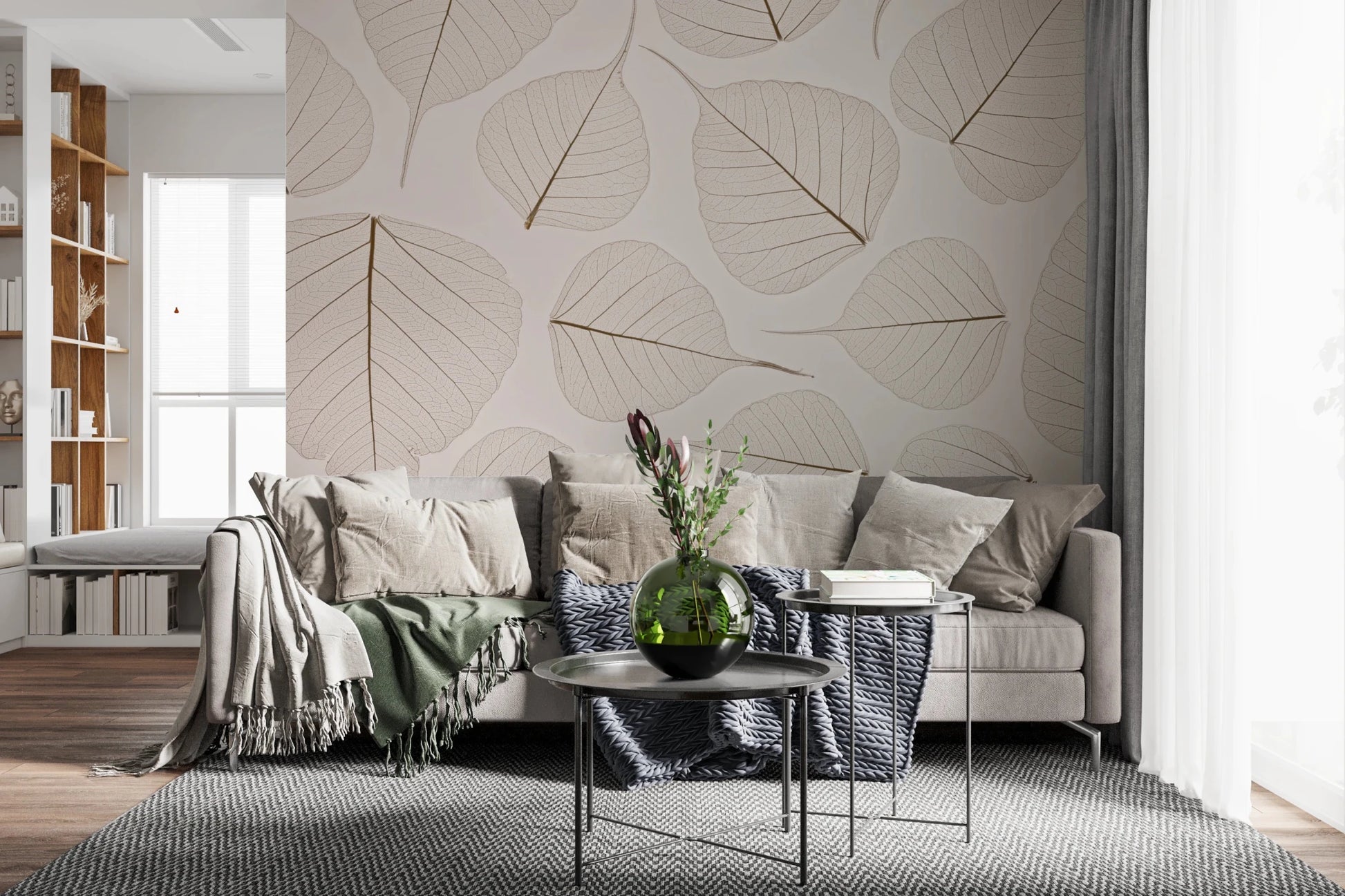 Skeletal Leaves Wall Mural