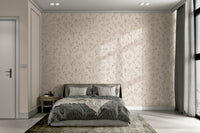 Flower Sketches delicate wallpaper for walls


