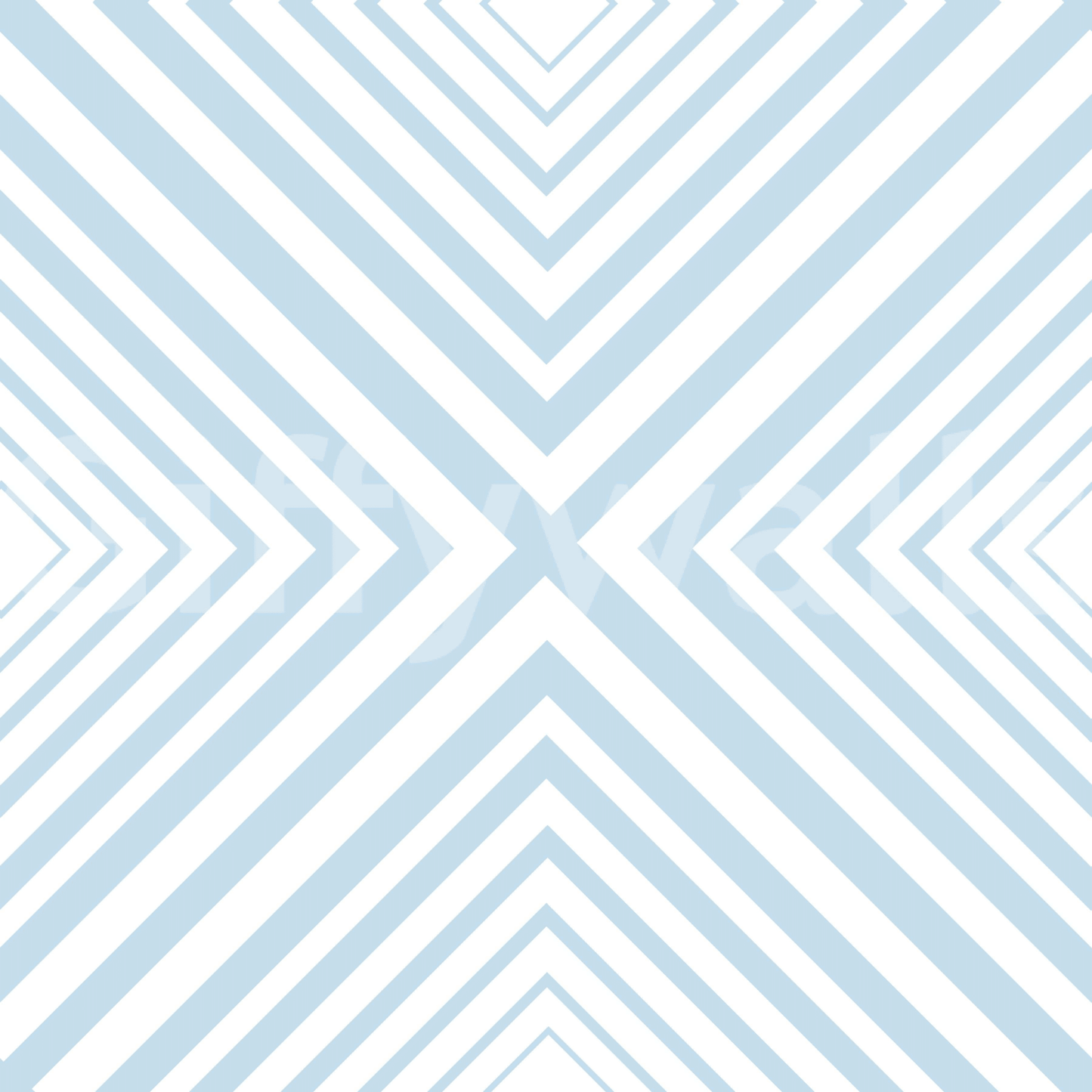 Quiet rhythmic aesthetic of Sky Blue Chevron mural art.