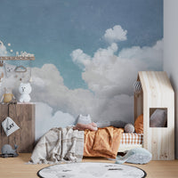 Decorative interior wall featuring the Cloud Dancer Mural