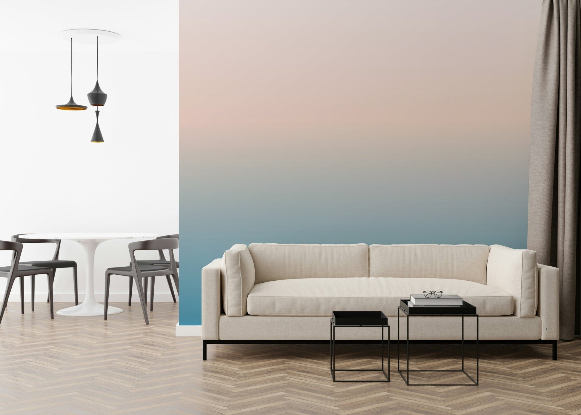 Refresh office wall via skyline fade wall mural