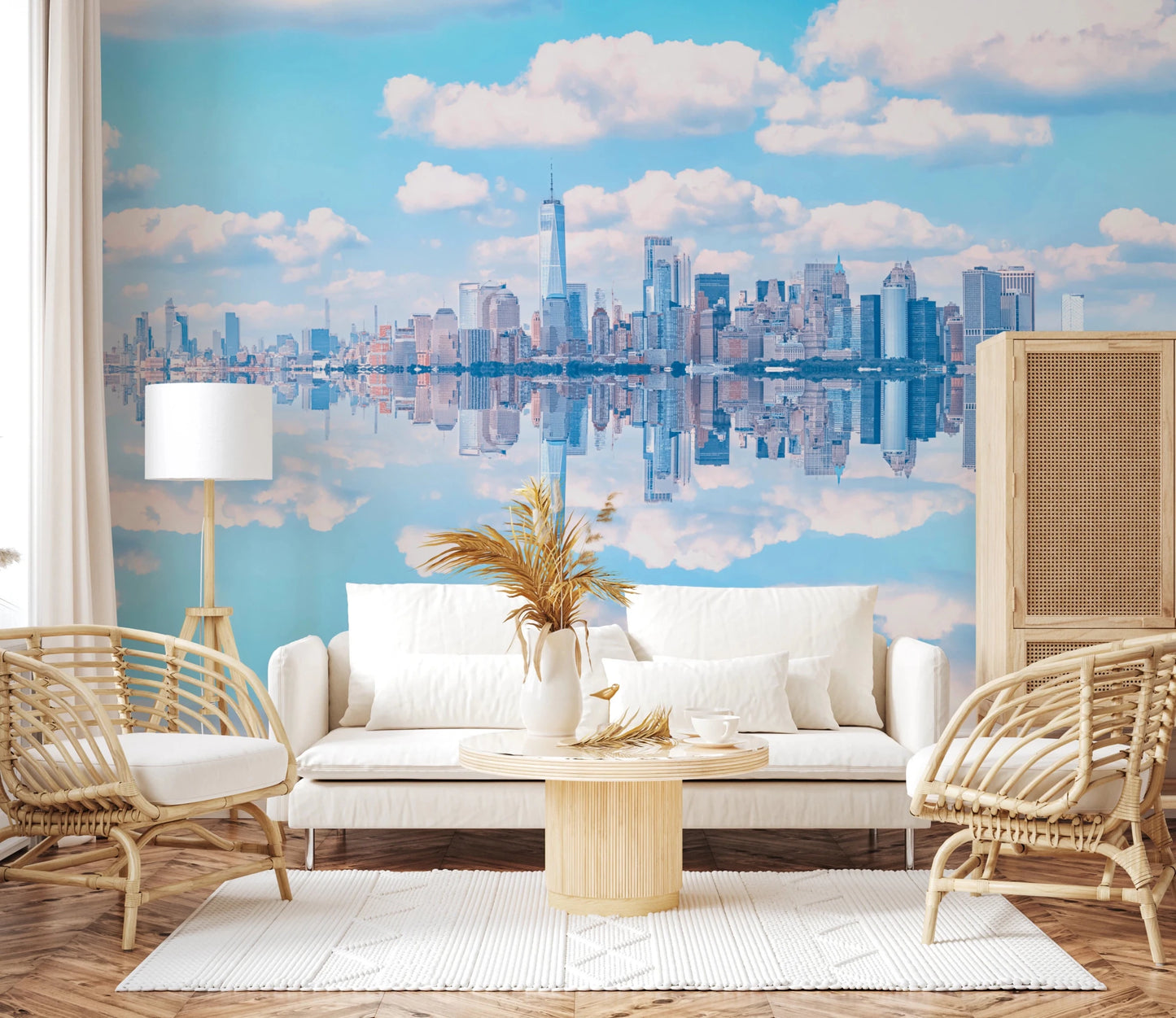 Skyline Reflection Wall Mural