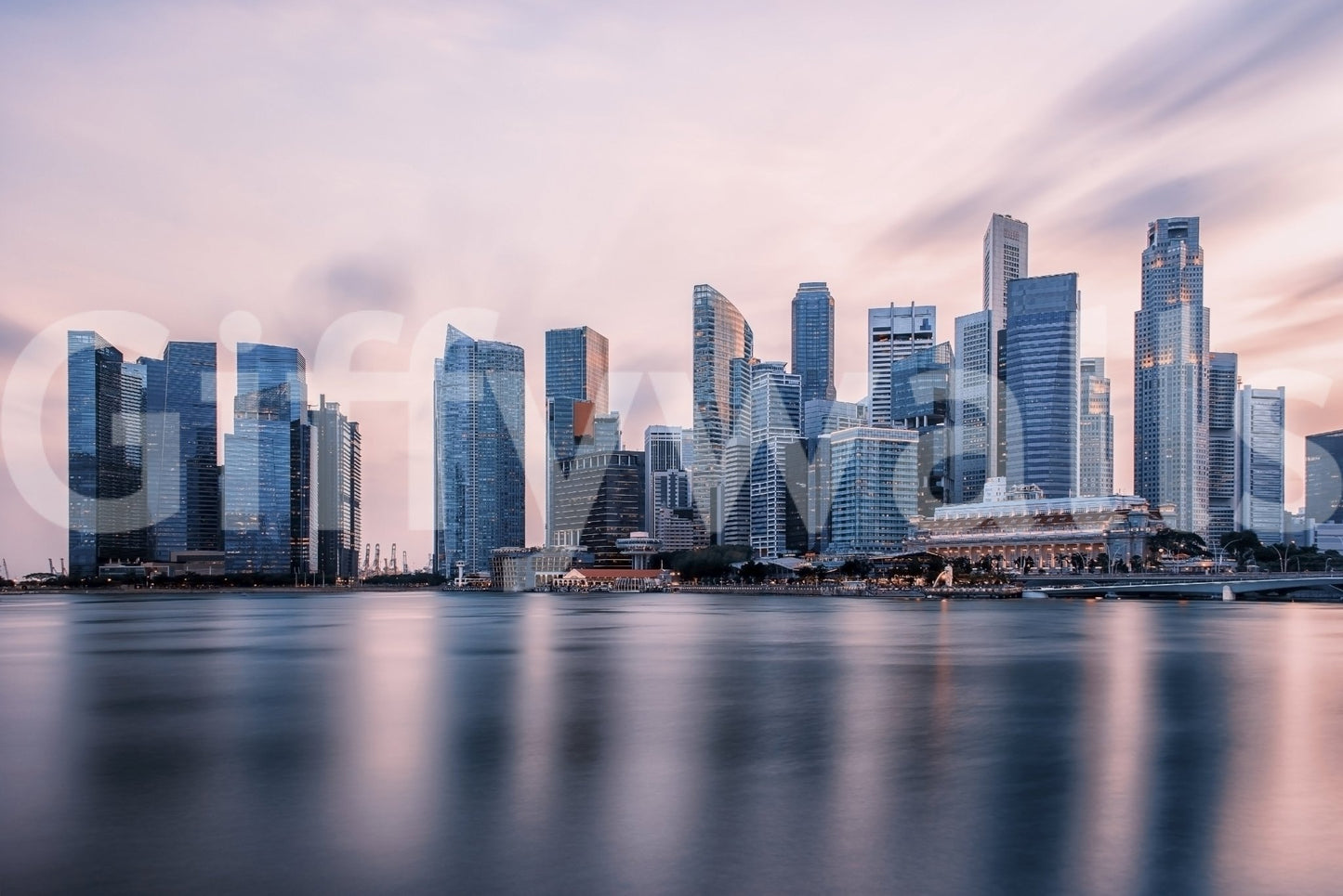 Skyscrapers at Twilight Wall Mural