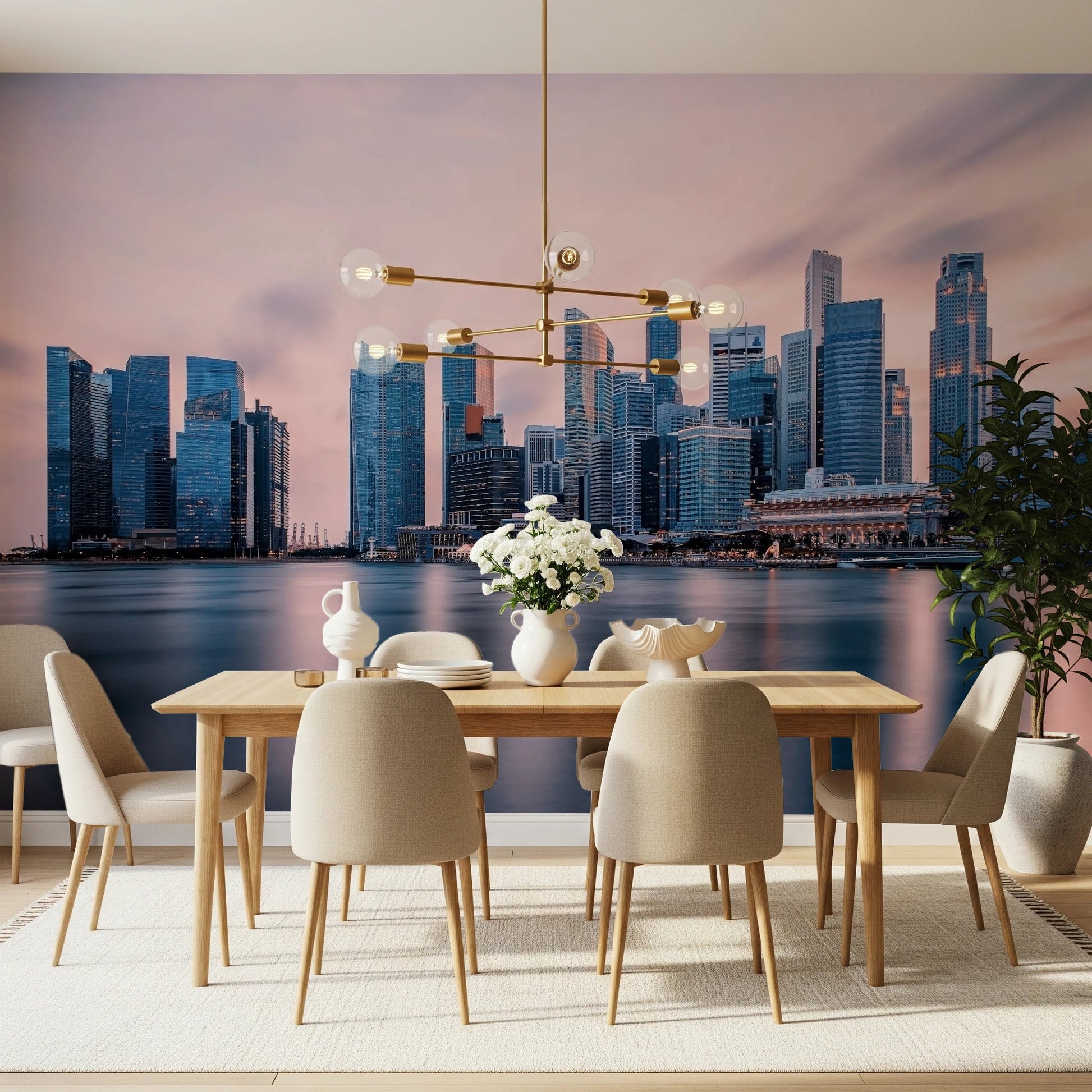 Skyscrapers at Twilight Wall Mural