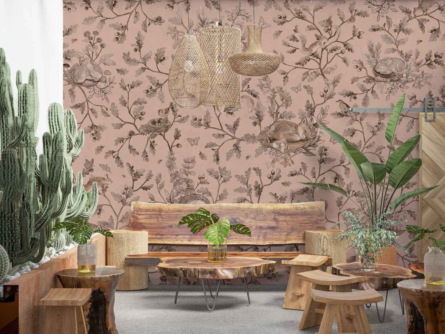 Sleepy Hollow Wall Mural presenting a serene yet haunting misty woods atmosphere.