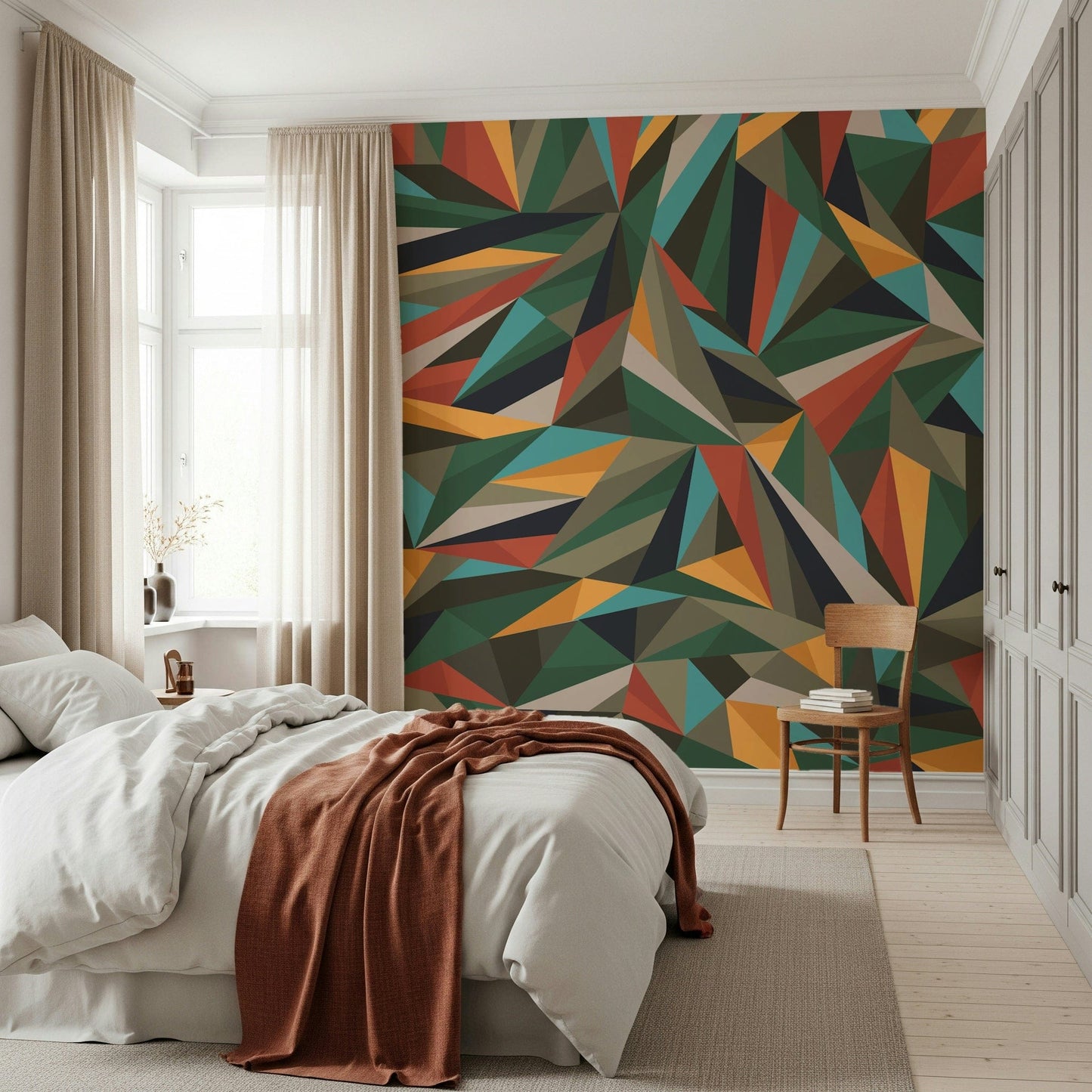 A serene modern pattern wall mural for your decor.