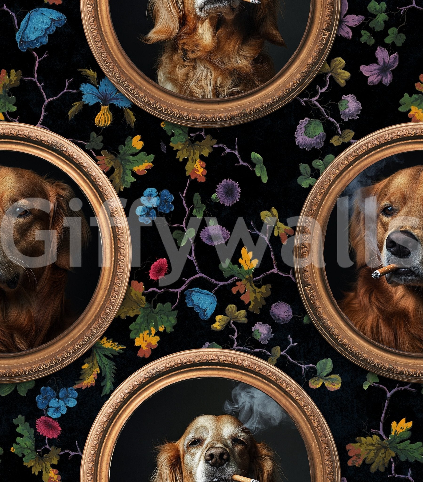 Artistic and unique animal-themed wallpaper.

