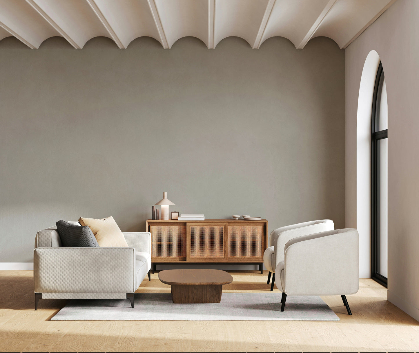 Decorative stone wallpaper mural adding depth and natural beauty to living rooms, offices, or feature walls.