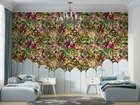 Classical motifs and nature mural wallpaper

