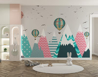 Snow Covered Hills Wallpaper Mural - Giffywalls