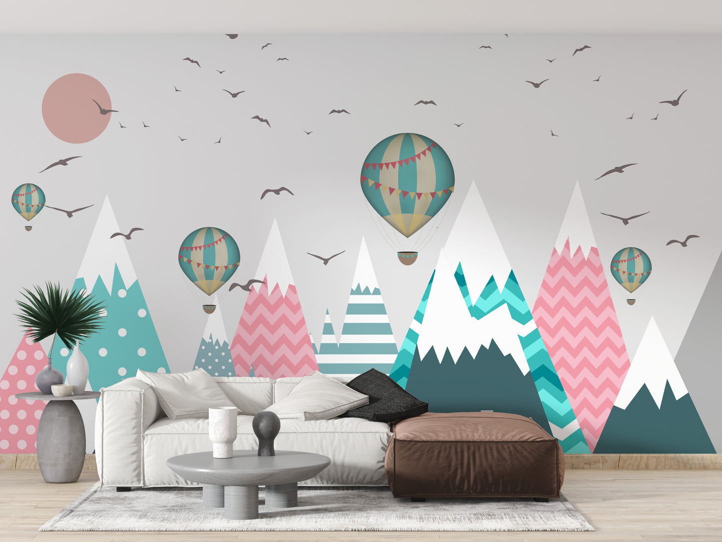 Snow Covered Hills Wallpaper Mural - Giffywalls