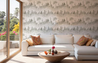 Snowy forest wallpaper with tropical vibes
