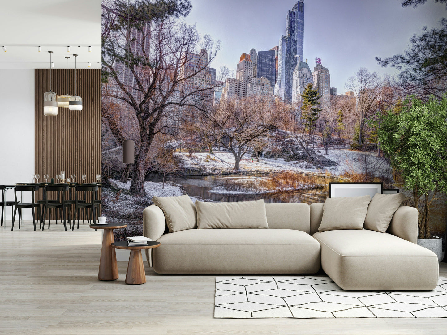 Snowy Central Park Wall Mural