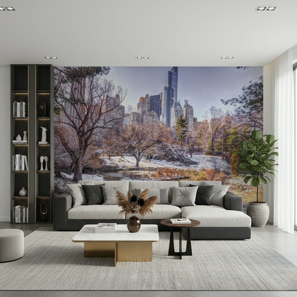 Snowy Central Park Wall Mural