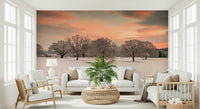 Inviting Snow Covered Field wall hanging, dramatic sky over white blanket.