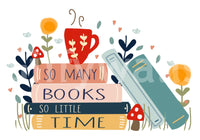 Cozy and inviting wall mural for book lovers' rooms.

