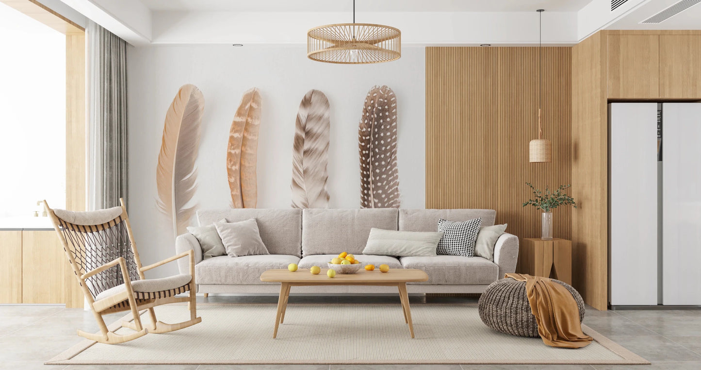 Soft Feather Array Wall Mural