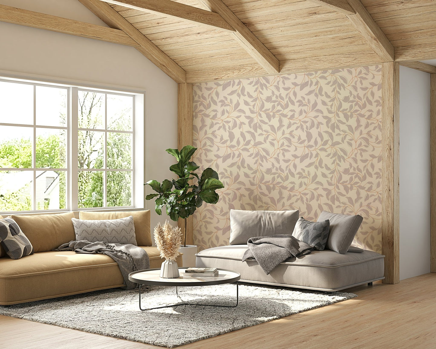 The design evokes a sense of peace, natural beauty, and softness.
