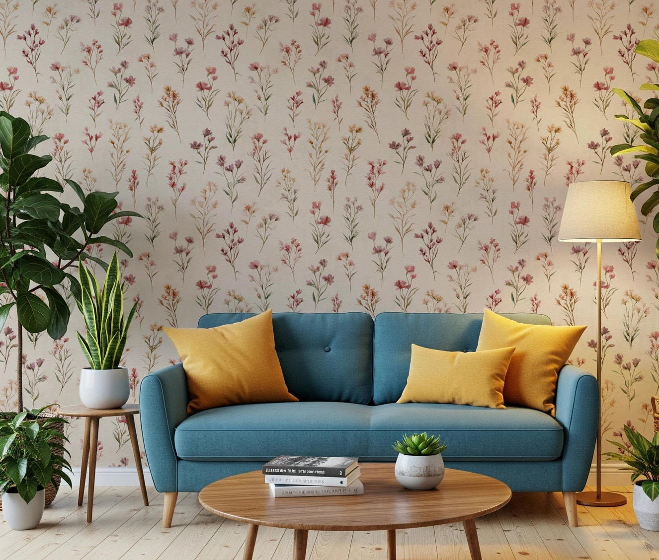 Soft Floral Whispers Wallpaper⁠