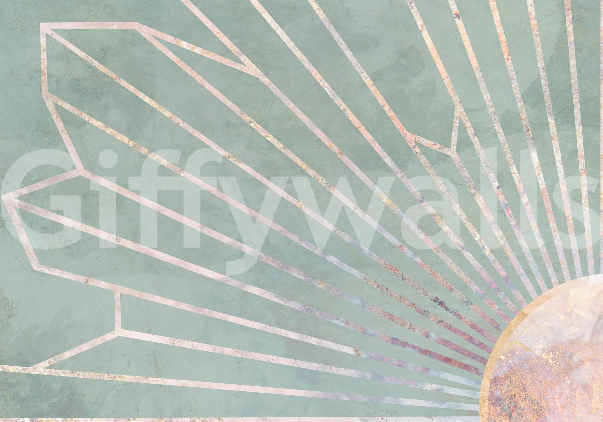 A high-quality serene geometric wall mural for walls.