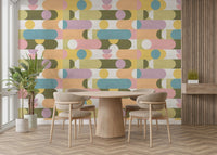 Wallpaper with soft abstract shapes and curves

