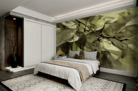 Calming botanical mural design
