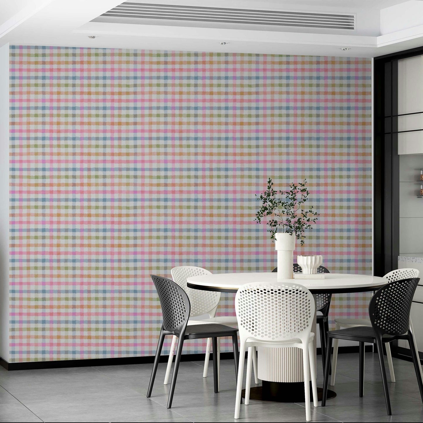 Classic gingham check pattern for home decor.

